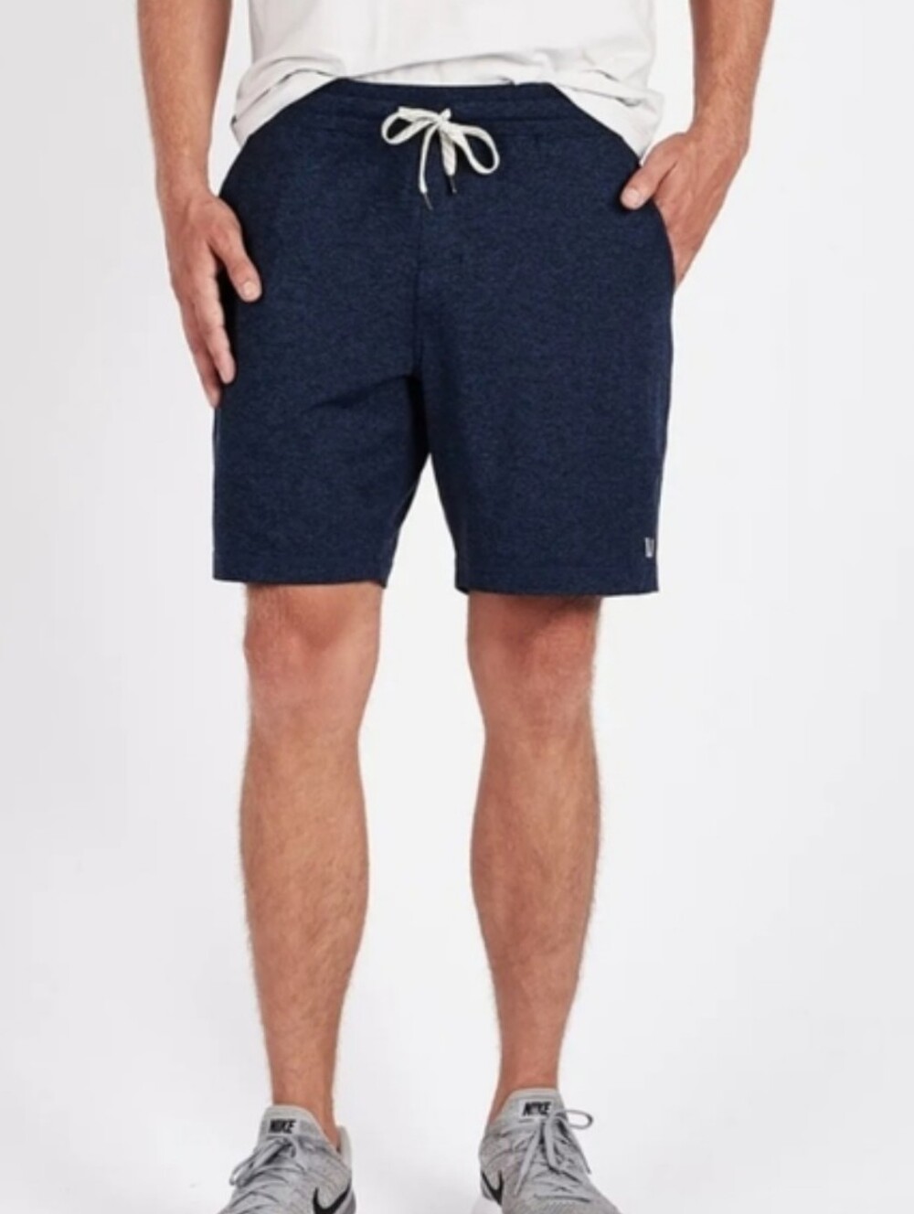 Vuori Ponto Shorts Midnight Heather Gym Running Performance Workout Men's Sz S
